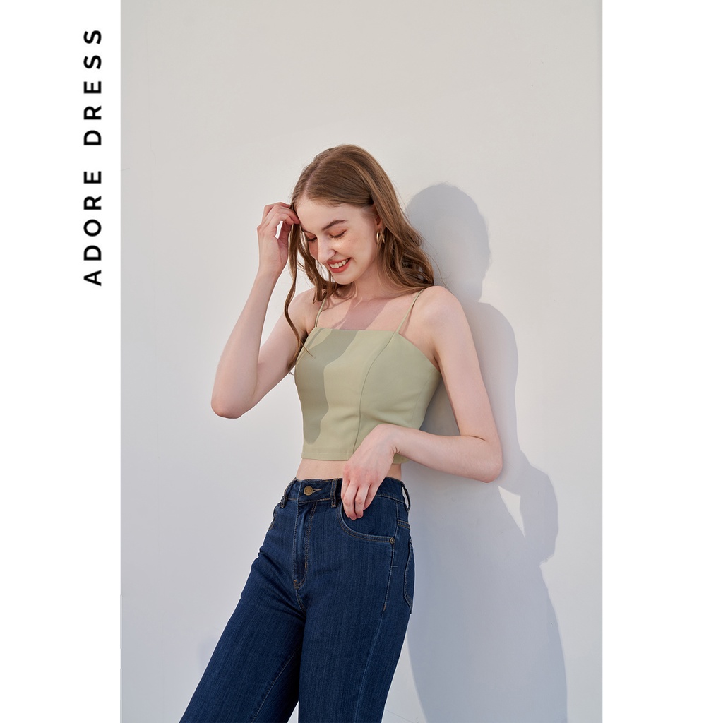 Áo 2 dây bảy mảnh màu cam đỏ, đen, xanh 2CM0013 ADORE DRESS