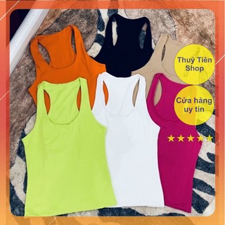 Áo ba lỗ hai lớp dáng dài chất cotton