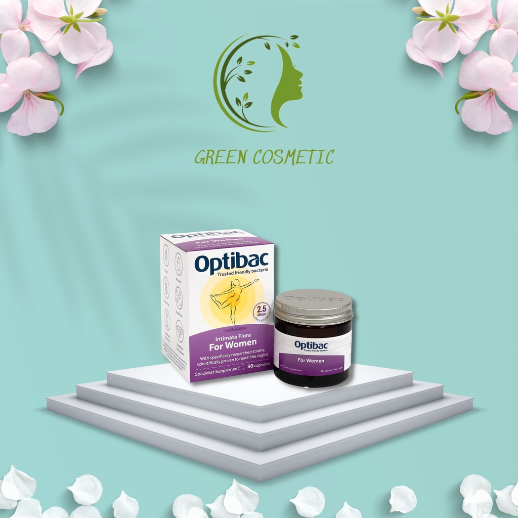 Men Vi Sinh Optibac Probiotics For Women, Hộp 30/90v Green Cosmetic