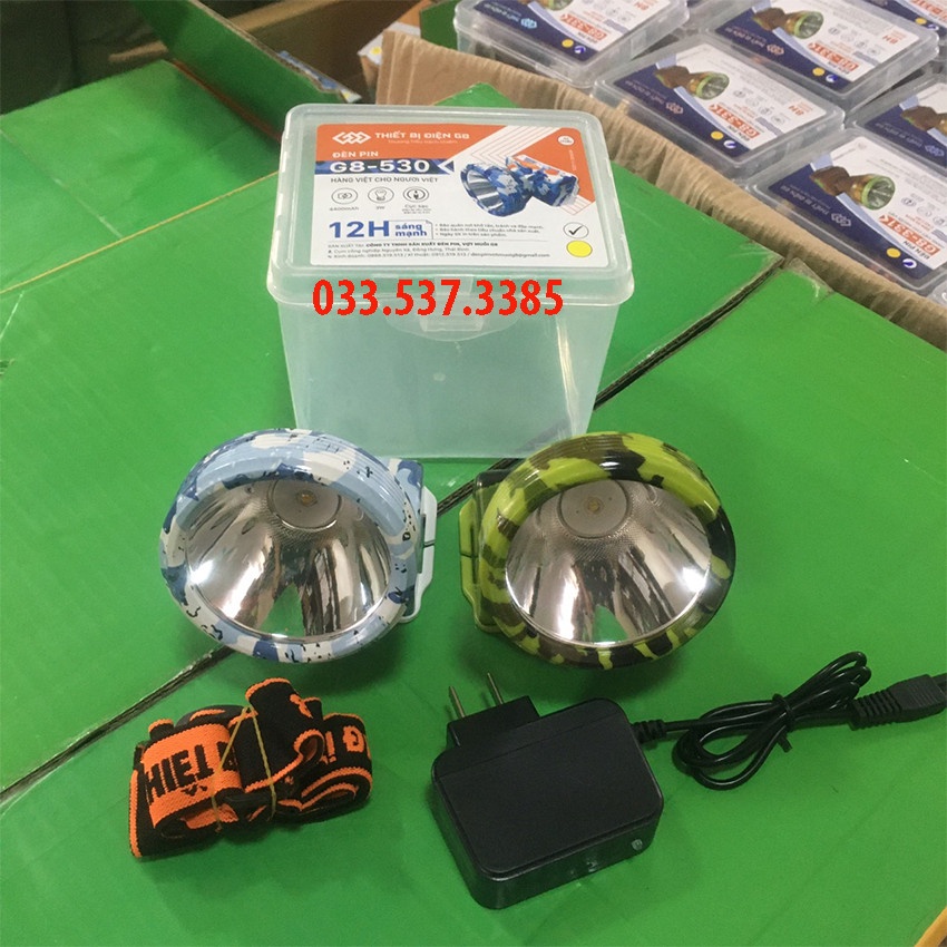 Đèn đội đầu siêu sáng, đèn bin đội đầu G8 530 thiết kế nhỏ gọn, độ chiếu sáng cao