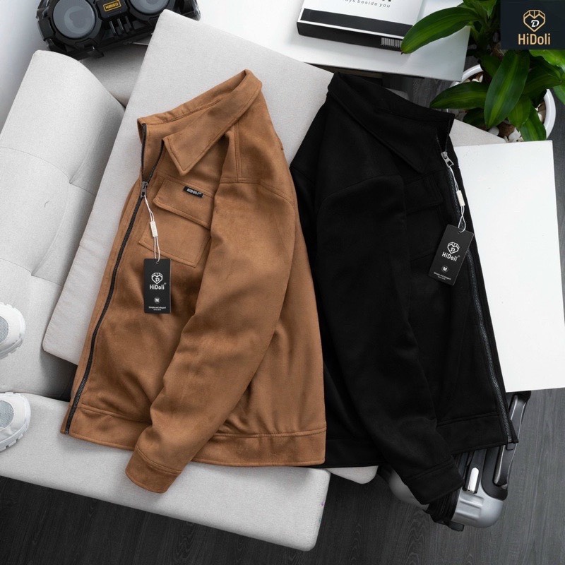 Áo Khoác Nam Hàn Quốc Cao Cấp Siêu Ấm Chất Liệu Da Lộn Mềm Mịn - AK27