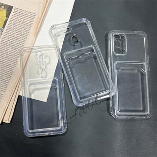 Ốp Điện Thoại TPU Mềm Trong Suốt Chống Sốc Kèm Ví Cho Oppo A5S A7 F9 A53 A5 A9 2020 A54 A16 A52 A72 A92 Reno 3 5 5F 6Z