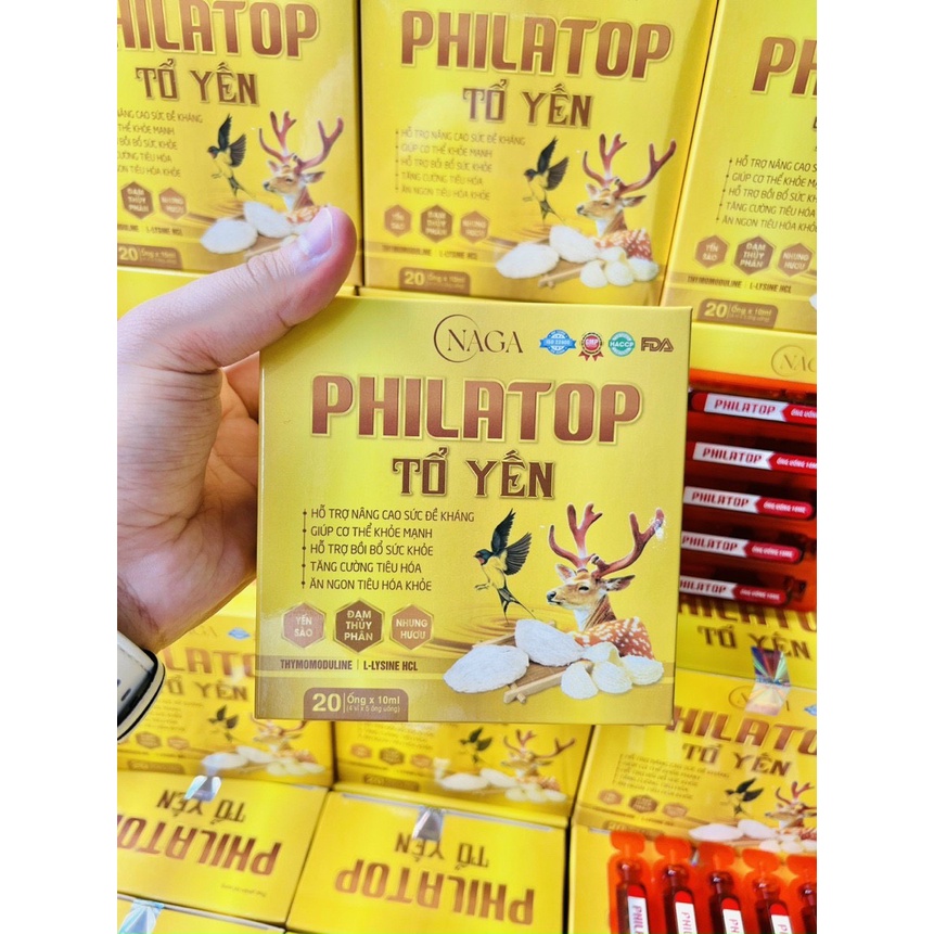 Philatop Tổ Yến Hỗ Trợ Bồi Bổ Sức Khỏe Ăn Ngon Tiêu Hóa Khỏe ( 20 ống x10ml)