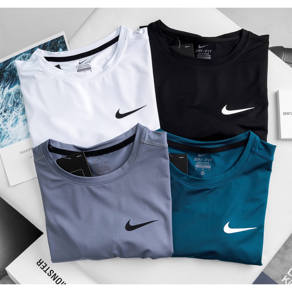 Áo thun thể thao nam, áo thun nam chất liệu thun poly co giãn 4 chiều mặc mát thích hợp với tập gym chạy bộ A39.