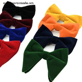 Cà Vạt Nơ Vải Nhung Bản Lớn Thời Trang Dự Tiệc Cưới Cho Chú Rể