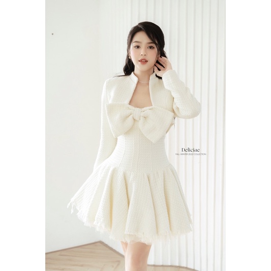 RITA DRESS & RITA BLAZER - Váy nơ cúp ngực và áo khoác