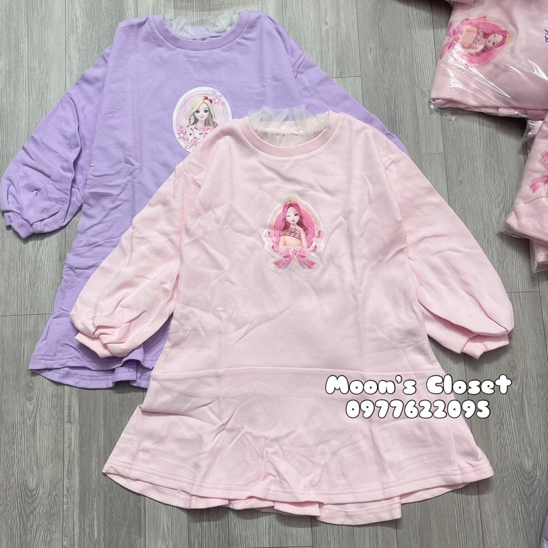 HQ- Áo Váy nỉ đuôi cá xuất dư size 100-140