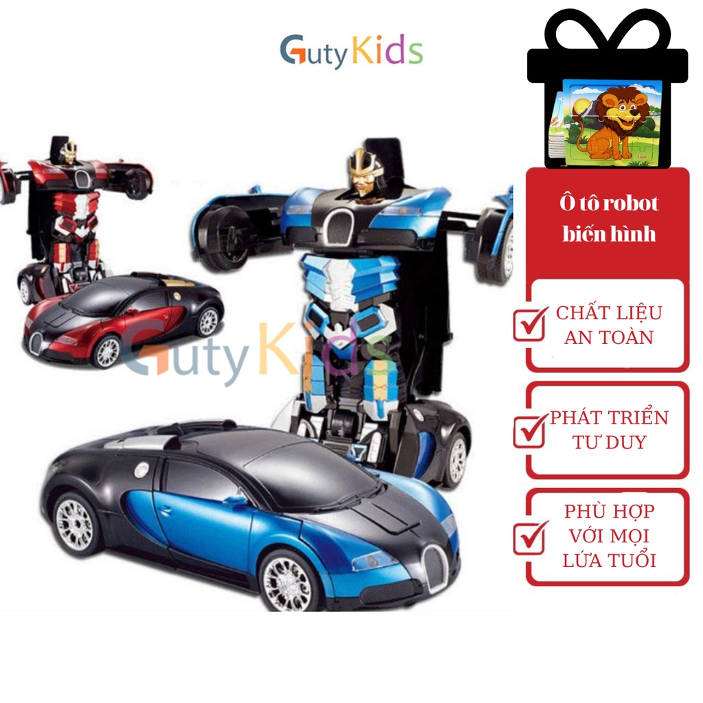 Đồ chơi ô tô biến hình rô bốt siêu chất cho bé - Gutykids