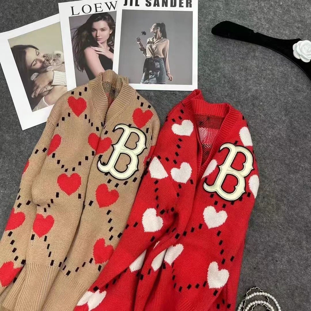 Hàng Có Sẵn!Áo Khoác Len Cardigan Dáng Rộng Cổ Chữ V Thiết Kế Mới Thời Trang