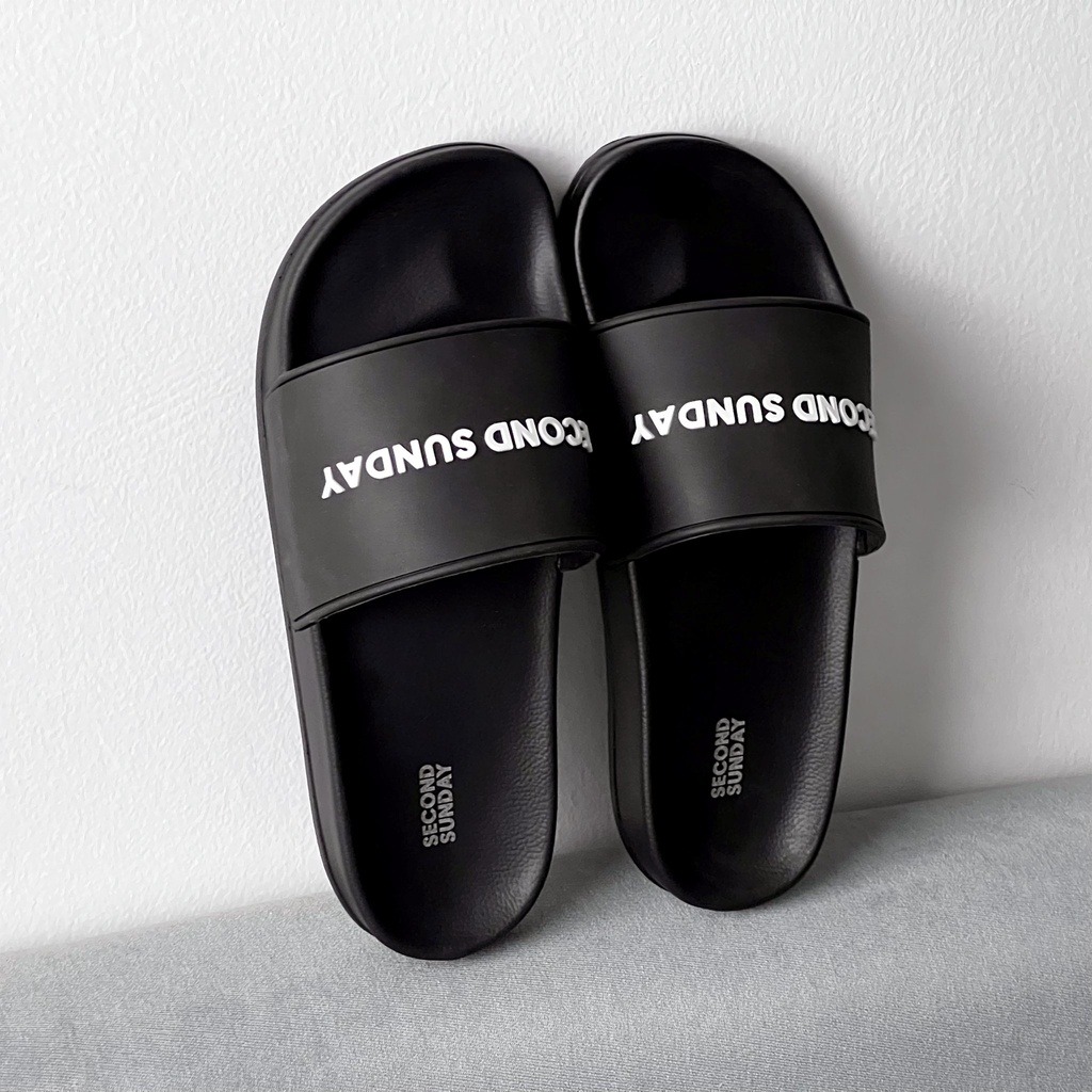 Dép Nam Nữ Unisex Quai Ngang Slipper Local Brand Second Sunday Fullbox Morning Slides SL01