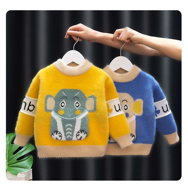 Áo Sweater Cổ Tròn Phong Cách Thời Trang Thu Đông Mới Cho Bé Trai