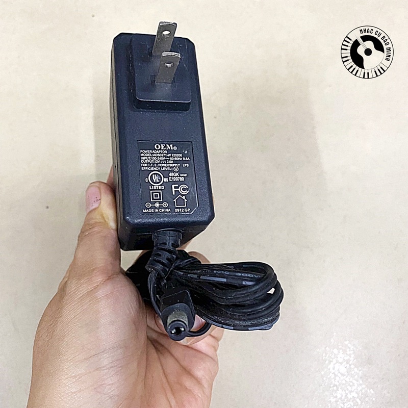 Adaptor, nguồn, adapter cho đàn keyboard Yamaha , keyboard Casio 12V-1A, 12V-2A, 12V-3A, 12V-5A