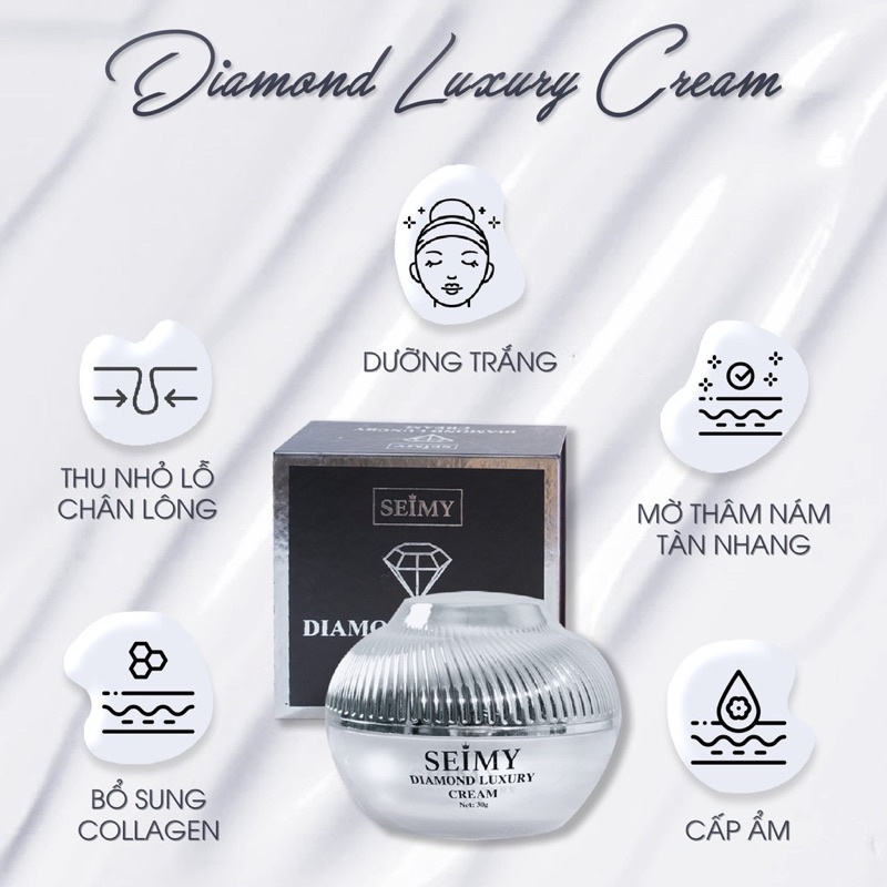 Combo Dưỡng Da Nhau Thai Seimy - Diamond Luxury Cream - Diamond Luxury Serum | BigBuy360 - bigbuy360.vn