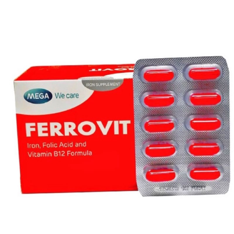 Viên uống sắt FERROVIT ⚡ CAM KẾT CHÍNH HÃNG ⚡ Viên uống bổ sung sắt cho phụ nữ có thai, người thiếu máu