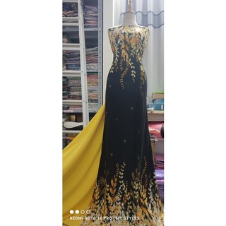 2m vải lụa lạnh, hoa văn chân tà - lụa Mango chính phẩm