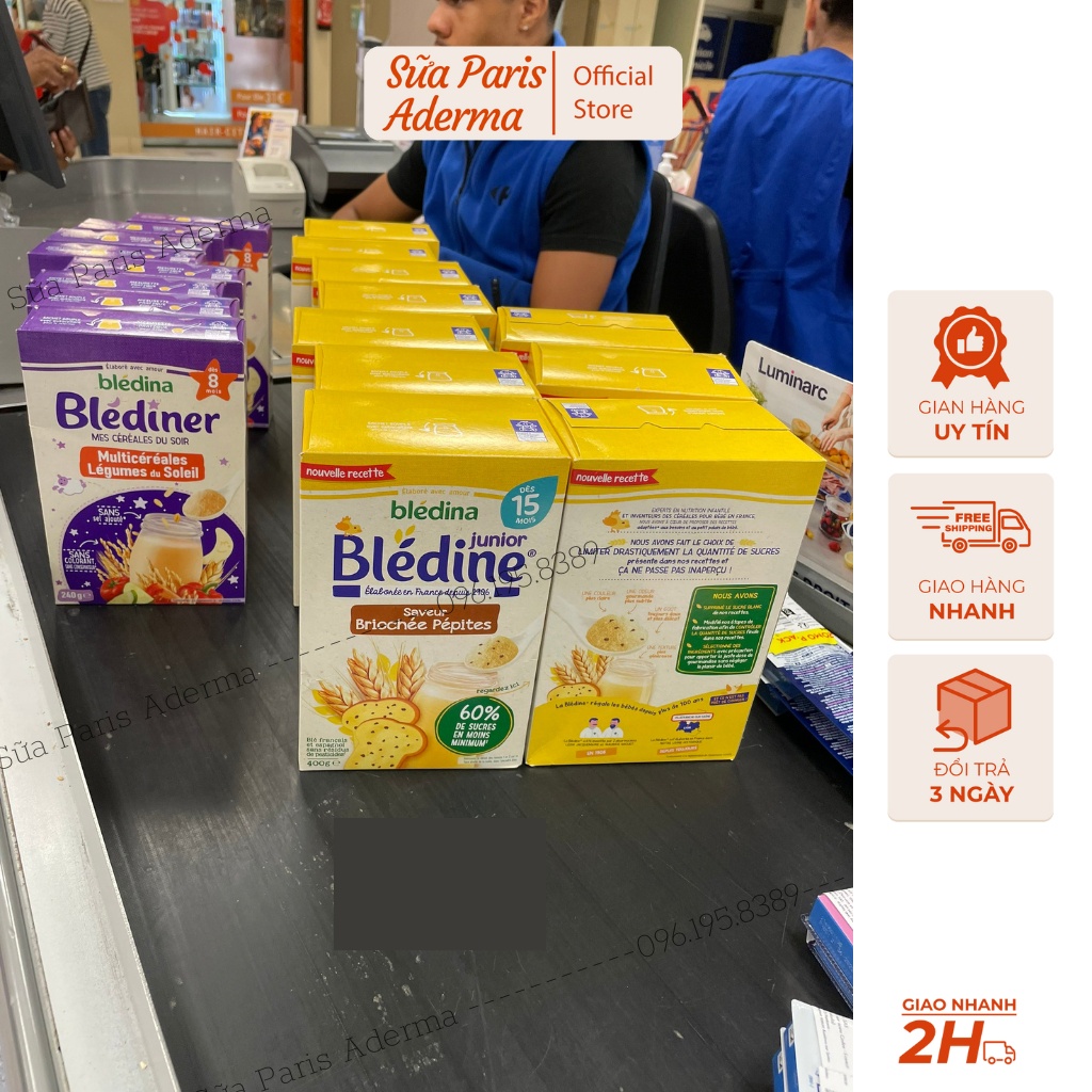 Bột lắc sữa Bledina - bột pha sữa bledine pháp - hàng air, mẫu mới_Sữa Paris Aderma.
