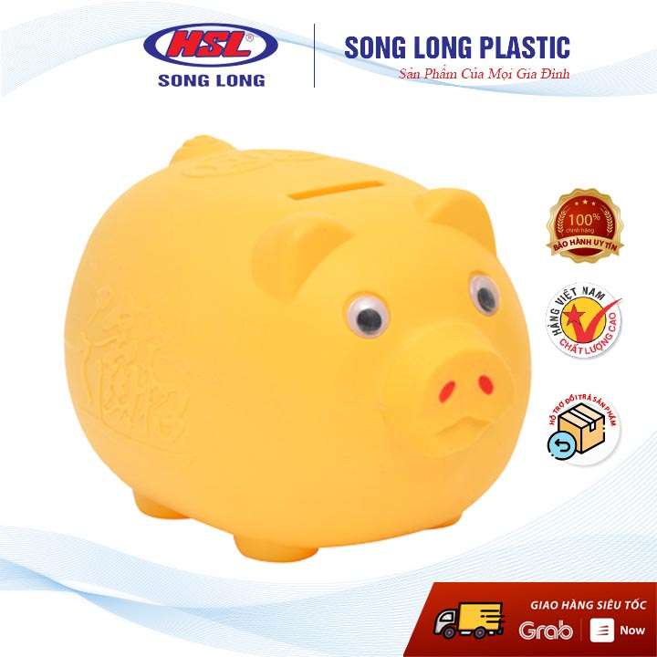 Lợn nhựa tiết kiệm tiền cho bé size trung Song Long Plastic