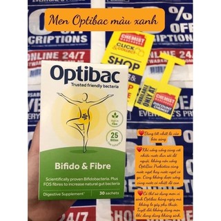 Men vi sinh OPTIBAC XANH cho bé từ 1 tuổi