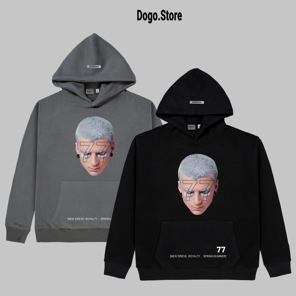 Áo Nỉ bông Hoodie MẶT NGƯỜI 77 Dogo Store , áo hoodie nam nữ nỉ bông cotton