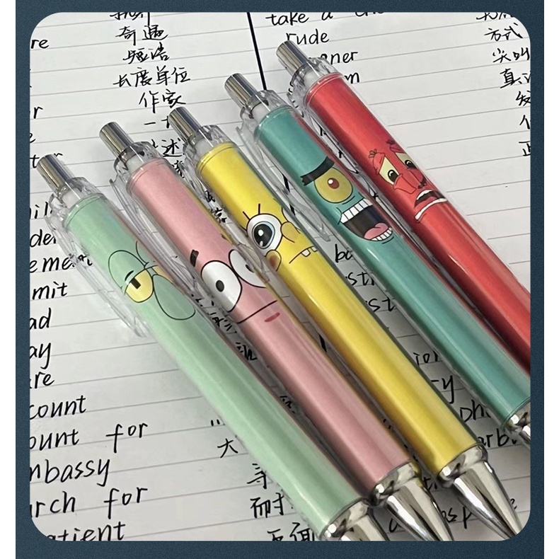 Bút Bi Mực Đen Ngòi 0.5mm Họa Tiết Hoạt Hình Dễ Thương Cho Học Sinh