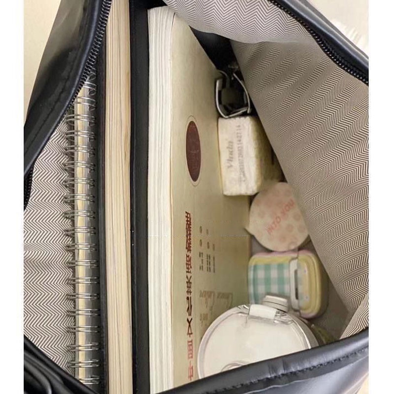 MISCHA Túi Xách Cỡ Lớn Thiết Kế Đơn Giản Thời Trang Thu Đông Phong Cách Retro