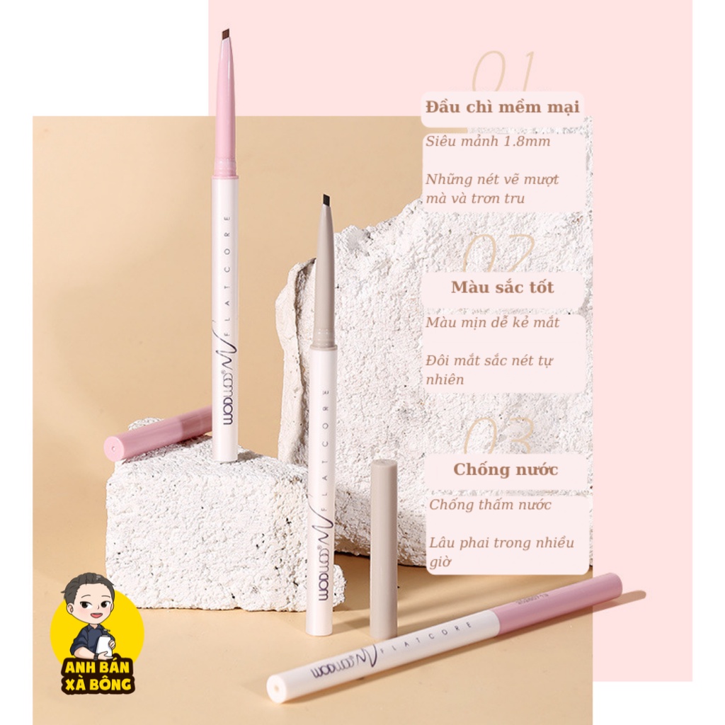 Bút Chì Kẻ Mắt WODWOD Waterproof Crayon Eyeliner W924