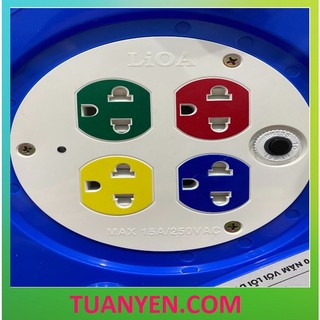[ Hàng Chính Hãng] Ổ cắm kéo dài quay tay Rulo phổ thông LiOA (QT50-2-15A) - [Giao 1H]