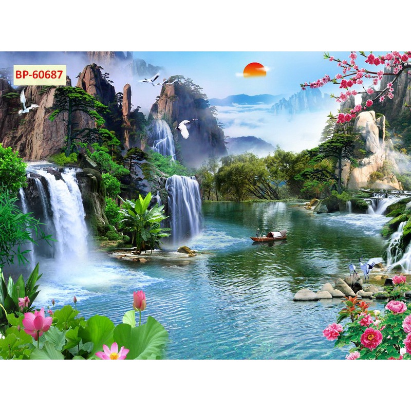 Tranh phong cảnh SƠN THUỶ thiết kế đẹp theo xu hướng