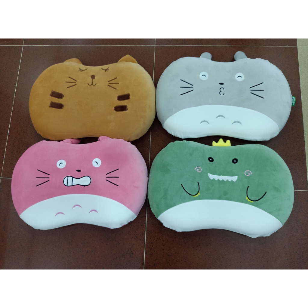 Gối Bụng Mèo Cao Su Non Thêu, In Hình Các Con Vật Vô Cùng Đáng Yêu