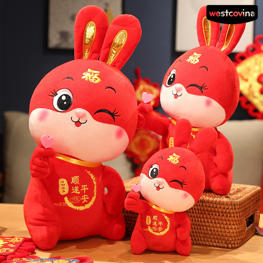 [Hot]☃Thỏ Nhồi Bông Ba Chiều Trang Trí Lễ Hội