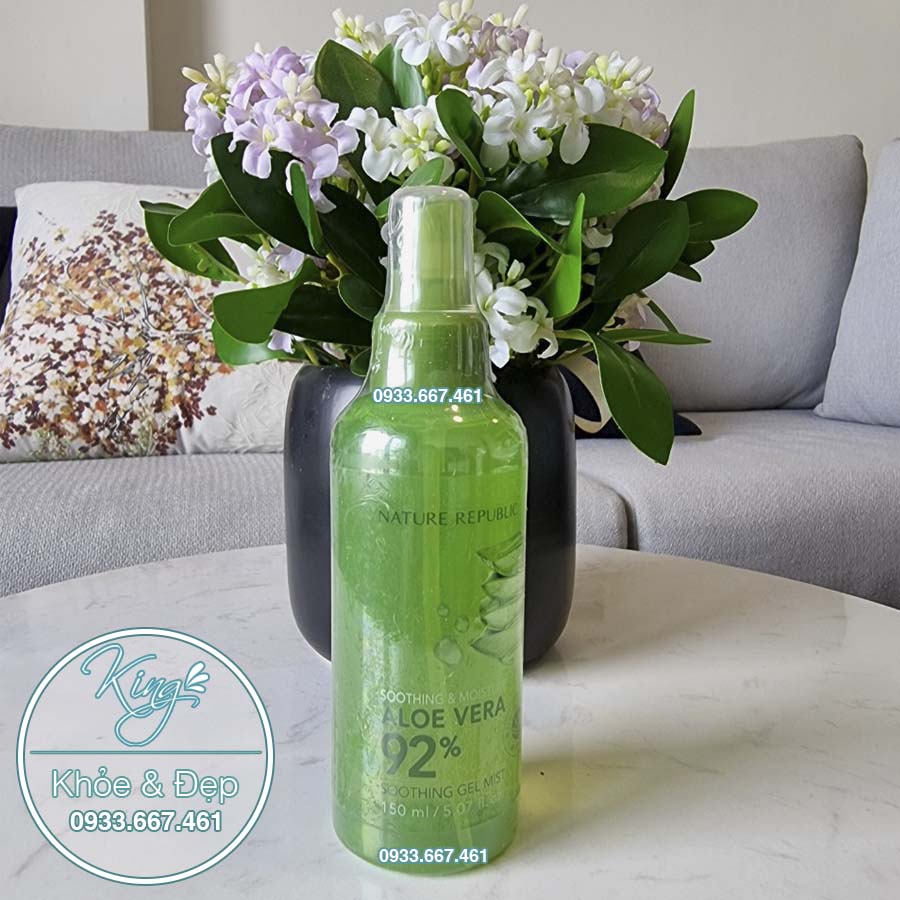 Xịt Khoáng Nature Republic Aloe Vera 92% Soothing Gel Mist