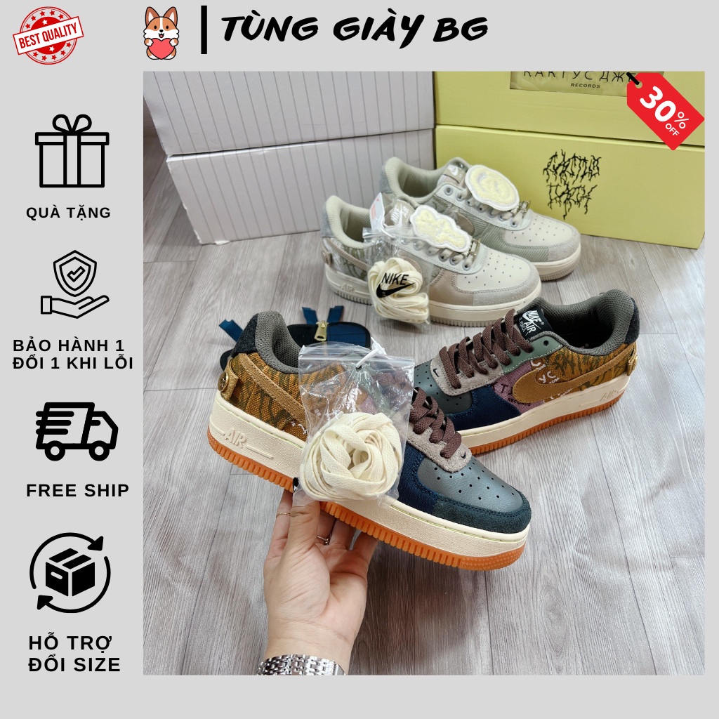 Air Force 1 Tr avis Thổ Cẩm, Giày Thể Thao Nam Nữ AF1 Travis Bản Quality Cao Cấp Nhất, Hàng Full Phụ kiện