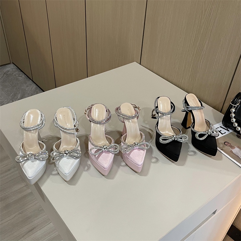 Giày Cao Gót 13CM Đính Nơ Xinh Xắn Dành Cho Nữ