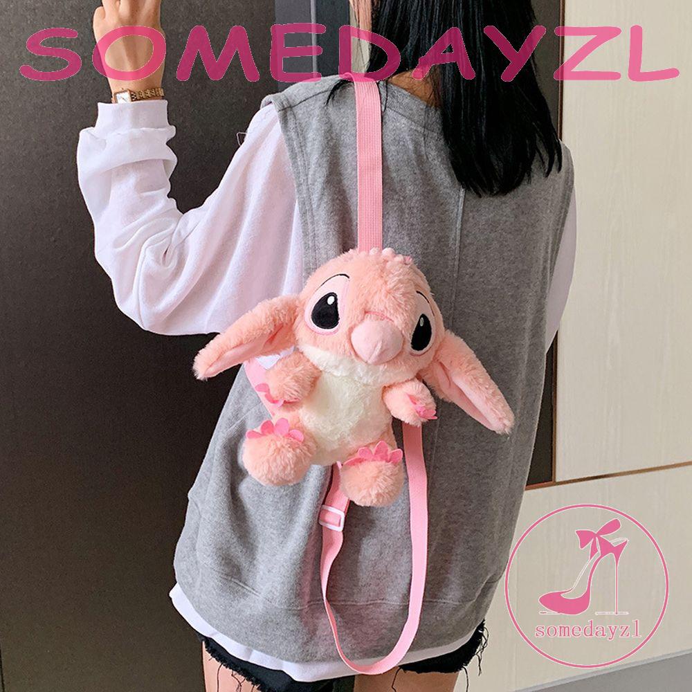 Ba Lô Hình Stitch Nhồi Bông Mềm Mại Có Khóa Kéo Dễ Thương Cho Bé