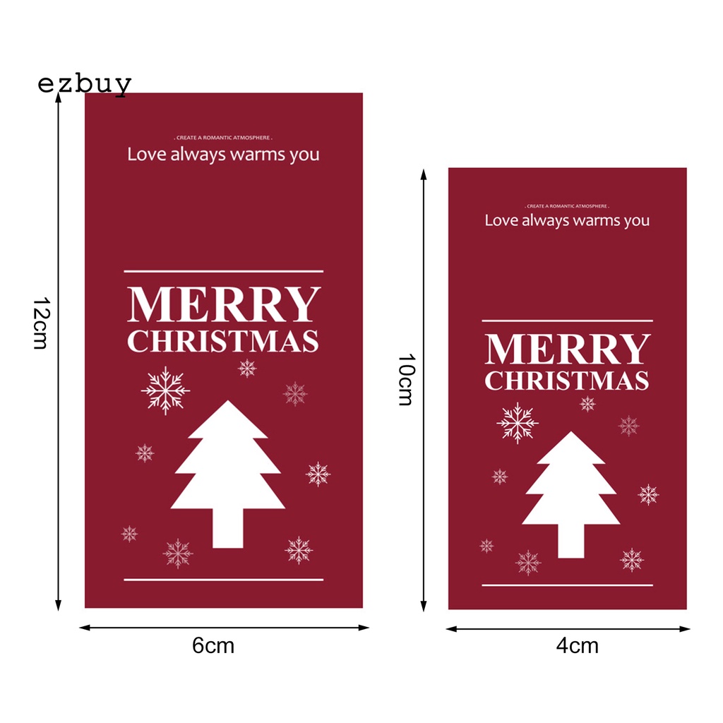Bộ 10 Miếng Dán 2 Kích Cỡ Họa Tiết Bông Tuyết Giáng Sinh Dễ Thương Trang Trí Hộp Quà
