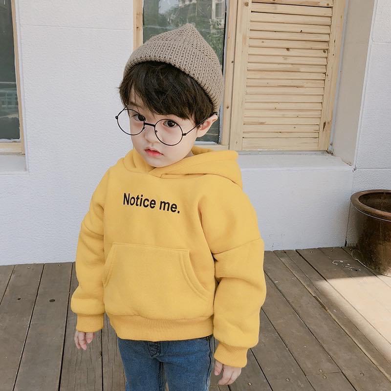 Áo Hoodie Notice thu đông dành cho trẻ em chất liệu Nỉ bông Ken Store-thời trang trẻ em