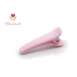 Kẹp tóc handmade, kẹp tóc màu hồng dễ thương, kẹp tóc mỏ vịt, sườn kẹp dùng đính charm