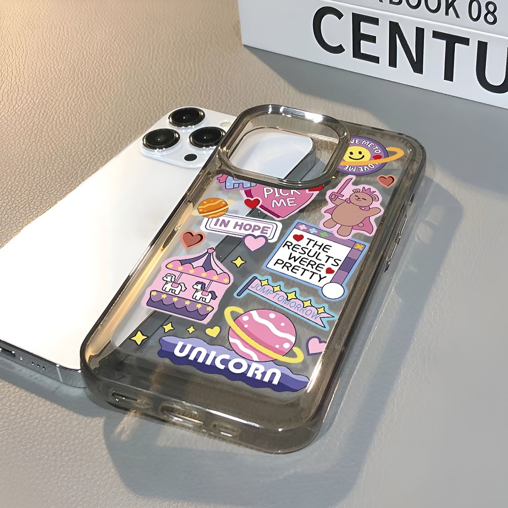 Ốp Điện Thoại Trong Suốt Hình Gấu Kỳ Lân Cho iphone 14 Pro Max 13 11 12 7Plus X XR XS Max 8 7