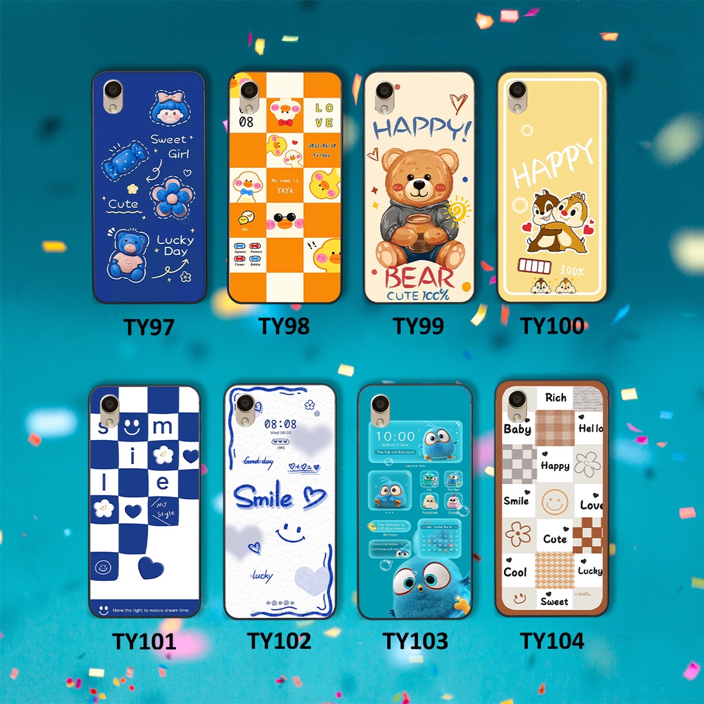 Ốp Oppo A37 / Neo 9 / F1 Plus in hình gấu vịt caro nhiều màu sắc ngộ nghĩnh dễ thương