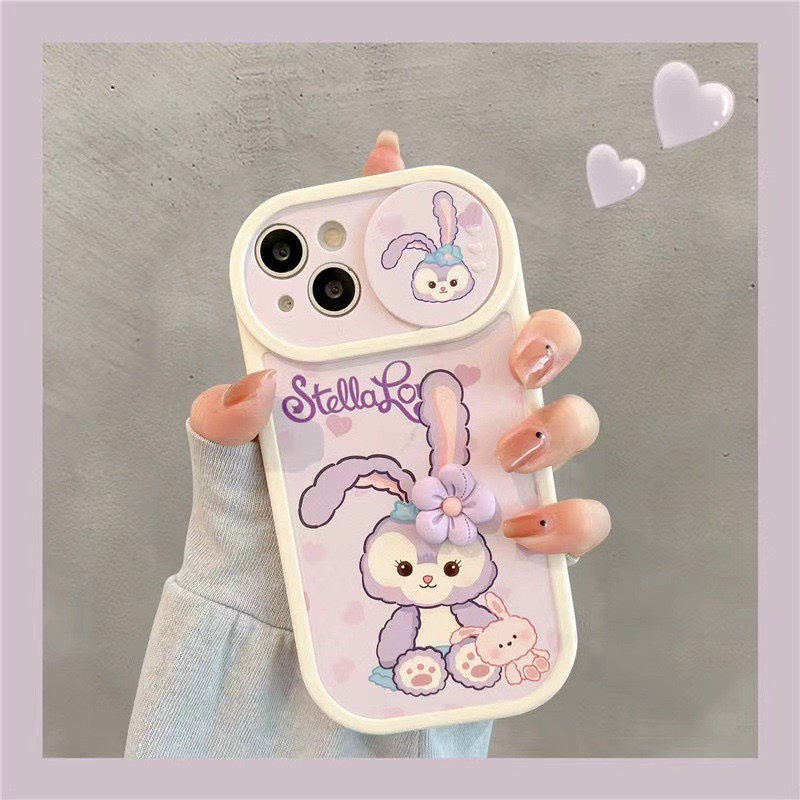 Ốp lưng nắp trượt camera hình thú cute - ốp iPhone 13/14