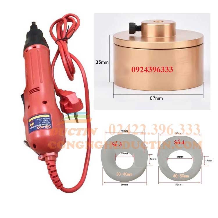 Máy Xoáy Nắp Chai Cầm Tay OS600, Vặn Nắp Chai Nhựa Và Nhôm Có Ren Có Thể Chỉnh Được Lực Siết