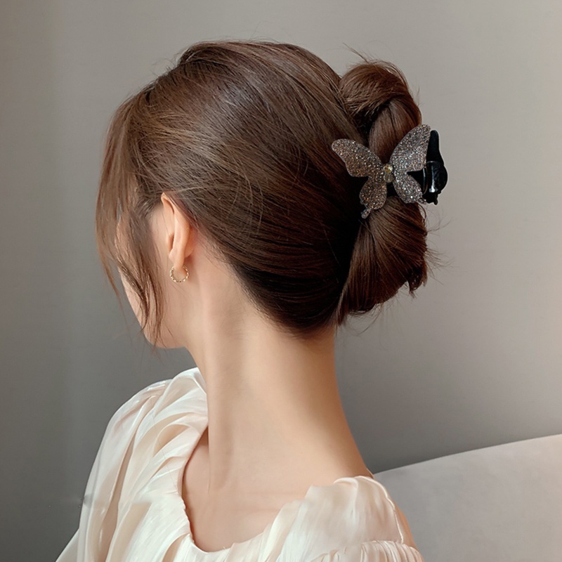 Haimeikang Kẹp tóchình bướm đính kim cương nhân tạo thời trang Hàn Quốc cho nữ