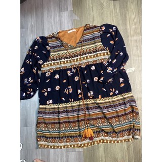 2hand đầm thổ cẩm babydoll mã 176