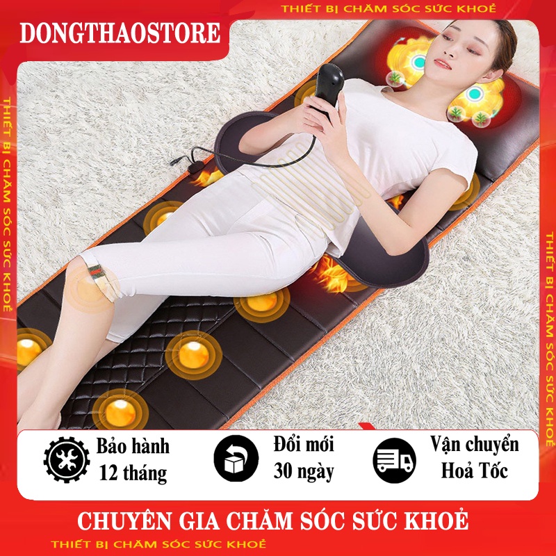 Đệm massage toàn thân, nệm massage xoa bóp giảm đau mỏi vai gáy phục hồi sức khỏe, Thảm mát xa toàn thân Bm-N89