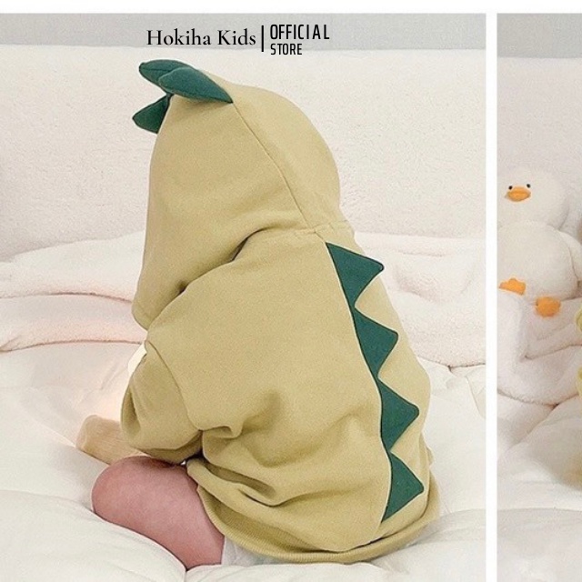 Áo khoác cho bé trai bé gái phong cách Hàn Quốc siêu dễ thương 2 màu be vàng size 6-14kg TE34