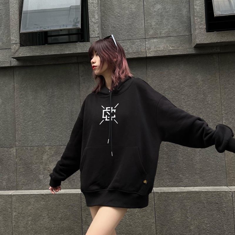 ÁO HOODIE LOGO ĐEN