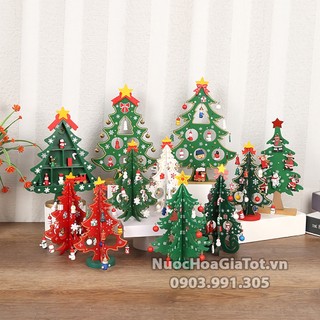 [TẶNG PIN] [Gói quà] Cây thông gỗ 3D quà tặng trang trí giáng sinh noel xmas christmas bé trai gái đồng nghiệp
