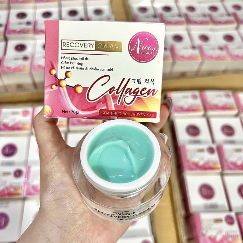 Kem Face Nicos Phục Hồi Chuyên Sâu Collagen- Kem Phục Hồi Đa tầng bùn xanh Nicos