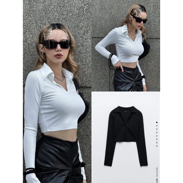 ÁO POLO DÀI TAY CỔ BẺ - ZARA AUTH
