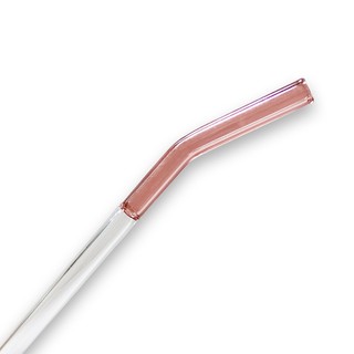 Ống hút thuỷ tinh 2 màu 20cm  đường kính 8mm loại dày